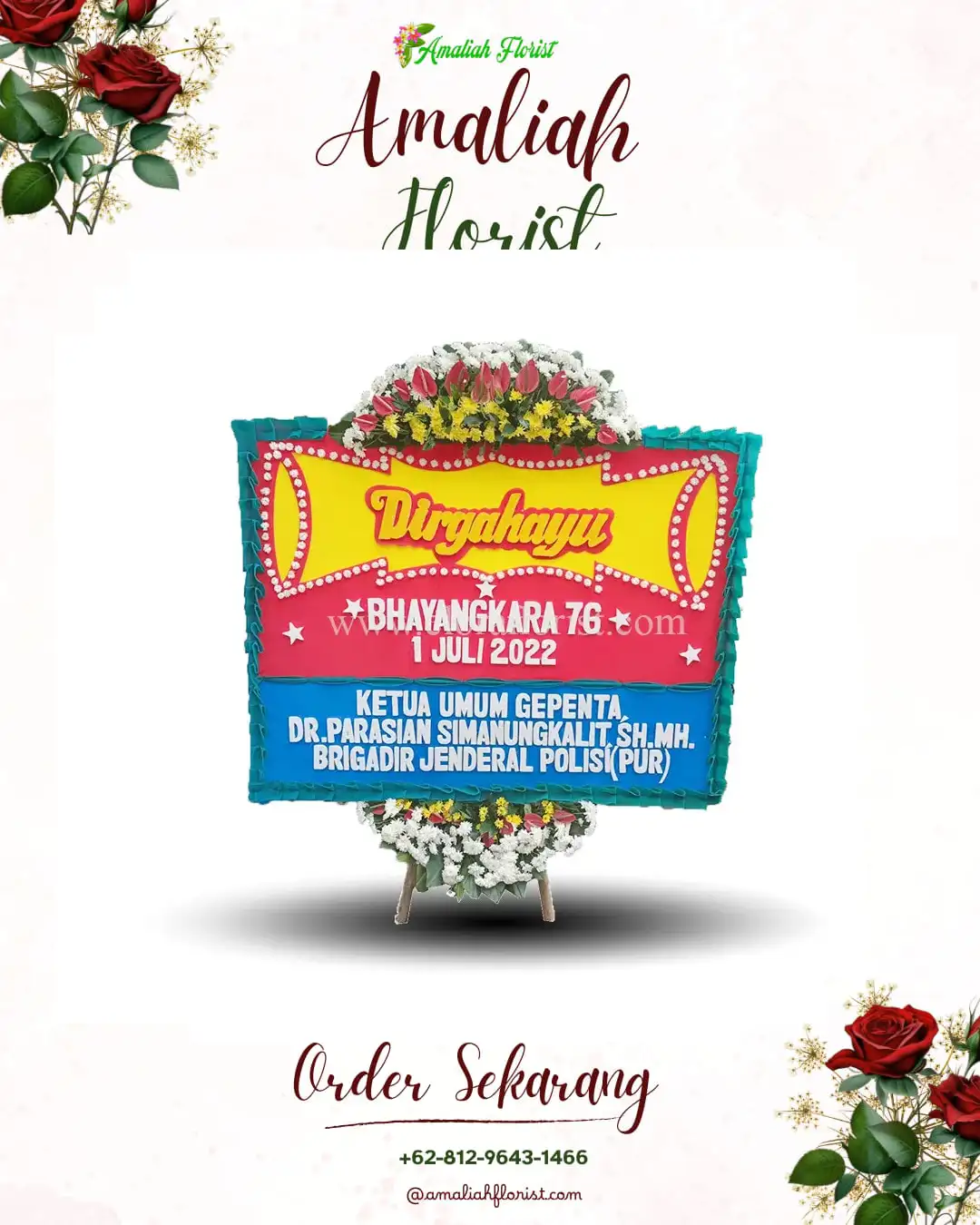 Papan Bunga HUT Ulang Tahun Puger